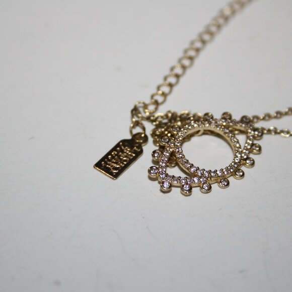 Beautiful gold and CZ Evil Eye necklace LUCKY STAR Jewels 16-19" - Picture 2 of 6